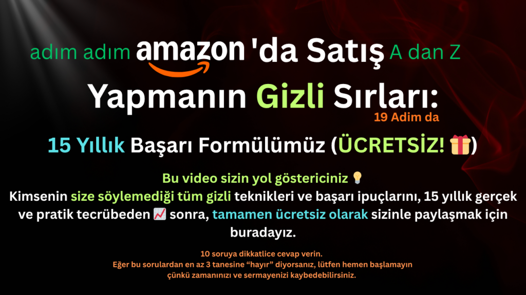 Amazon FBA Plan turkish